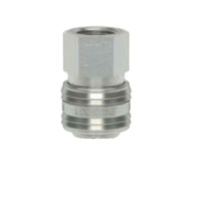 Ludecke ESN18I G1/8 Single Shut Off Quick Plated Female Thread Connect Coupling