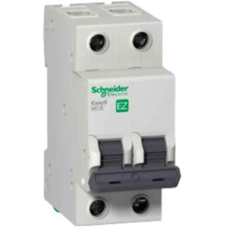 Schneider Easy9 16A 230V 2 Pole Grey Curve C Miniature Circuit Breaker, EZ9F56216