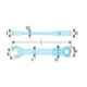 Facom 18mm Chrome Finish Metric Hinged Jointed Combination Wrench, 467BF.18
