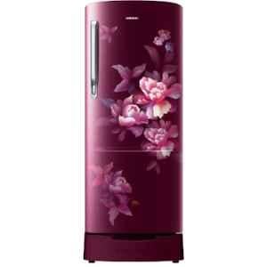 Samsung 183 Litre 4 Star Stainless Steel Himalayan Poppy Red Direct Cool Single Door Refrigerator, RR20C1824HN/HL