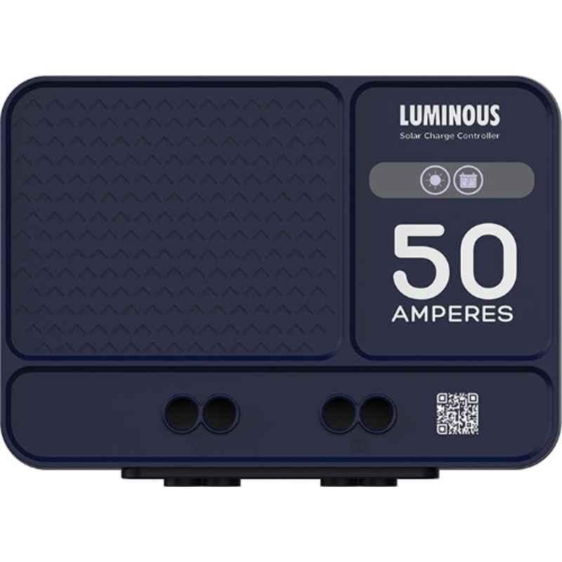 Luminous SCC1250 24V 50A Solar Charge Controller with PWM Technology, Automatic Battery Detection, 3-Stage Charging, LED Indicators & 1 Year Warranty, F19100511481