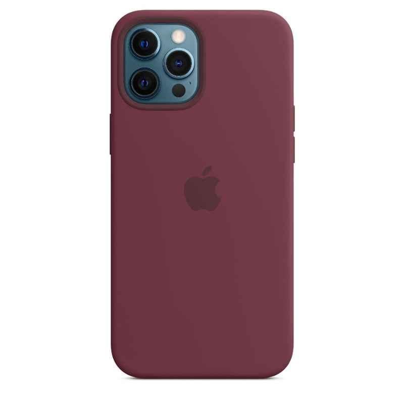 Apple iPhone 12 Pro Max Silicone Plum Back Case with MagSafe, MHLA3ZE/A