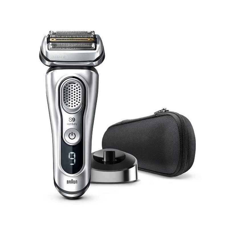 Braun Series 9 60min Silver Wet & Dry Electric Shaver with Charge Stand, SHAVER9350S