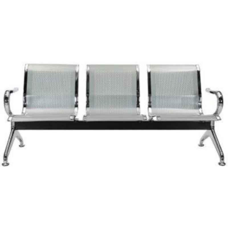 Surgihub Steel Silver Chrome Polished 3 Seater Chairs, 11046