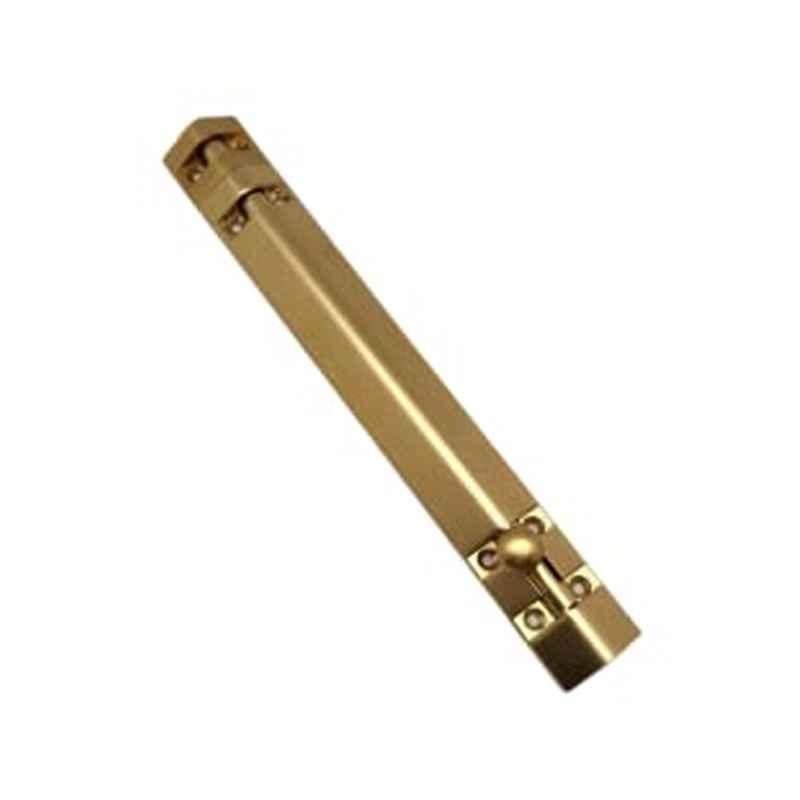 Robustline 4 inch Aluminium & Steel Brass Plated Pyramid Tower Bolt (Pack of 12)