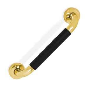 Plantex 304 Stainless Steel Grab Bar for Toilet with Grip/13 inch Anti-Slip Handle for Bathroom Support (PVD Gold & Black)