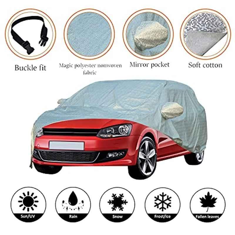 Buy AllExtreme Vp7007 Car Body Cover For Volkswagen Polo Custom Fit Dust Uv  Heat Resistant For Indoor Outdoor Suv Protection (Reflective Silver With  Mirror) Online At Price ₹1998