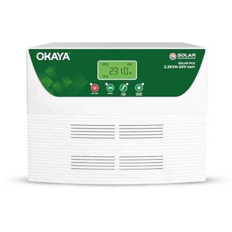 Okaya 2200VA 24V Pure Sine Wave Solar PCU with Dual Interleaved MPPT for Faster & Efficient Charging