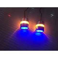 Meenu Arts Handle Bar End Dual LED Bike Turn Signal Indicator Light (Blue) for Royal Enfield Classic Desert Storm