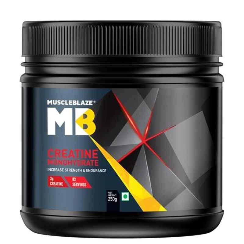 MuscleBlaze 250g Unflavoured Monohydrate Creatine Powder, NUT1369-04