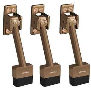 Plantex 5 inch Rose Gold Long Gate Stopper with Rubber Grip/Stops for Wooden Door/Door Stopper (Pack of 3)