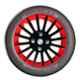 Auto Pearl 4 Pcs 15 inch ABS Black & Red Wheel Cover Set for Maruti Suzuki Ertiga with Retention Ring