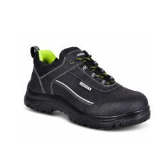 Coffer Safety Leather Dark Grey Steel Toe Men's Safety Shoes, 1258, Size: 9