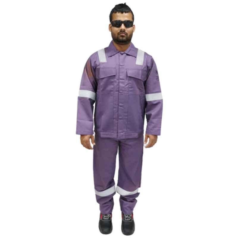Taha Pyrovatex & Cotton Petrol Blue 2Pc Shirt & Trouser, Size: XL