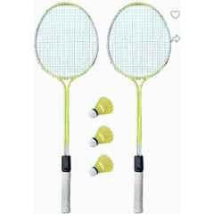 STYRKR Iron Green Flex Combo-3 (2 Badminton Rackets, 4 Plastic Shuttlecock) Badminton Kit