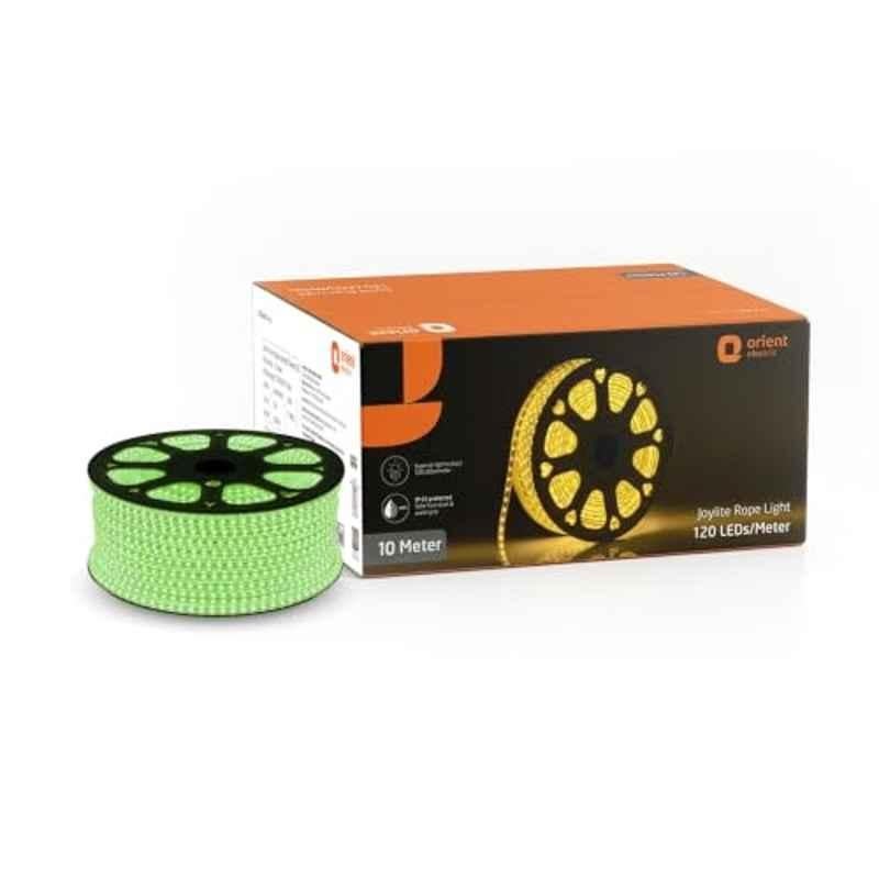 Orient Electric Joylite 8W 10m Green LED Rope Light with 120 LEDs, IP65 Certified & Direct Plug-in for Home Decoration