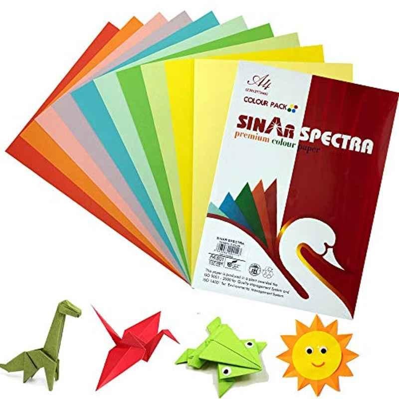 100 Pcs A4 Rainbow Printing Papers Set for Arts & Crafts