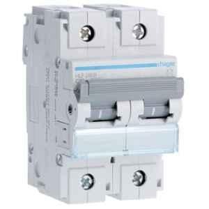 Hager 80A Double Pole C Curve h3 MCB, HLF280S, Breaking Capacity: 10 kA