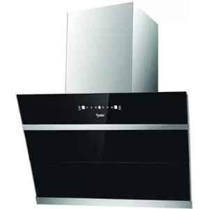 Prestige Zara 600 42.3cm 1100 CMH Stainless Steel Glass Black & Silver Baffle Filter Wall Mounted Chimney