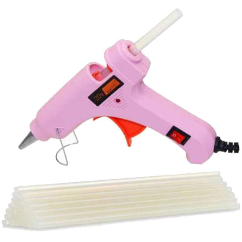 Bandook 20W Pink Glue Gun with 25 Pcs Transparent Glue Sticks