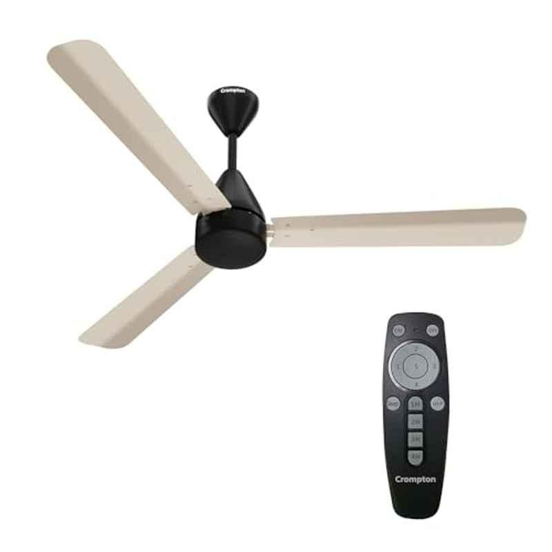 Crompton Energion Hyperjet 35W 340rpm Ivory Black 5 Star BLDC Ceiling Fan, Sweep: 1200 mm
