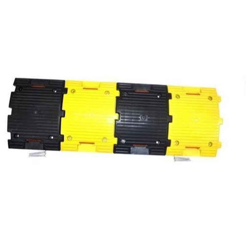 SSWW 250x365x50mm Yellow & Black PVC Speed Breaker (Pack of 4)