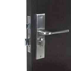 Handle Waala Bullet-CYS 8 inch 60mm Stainless Steel Silver Cylindrical Plate One Side Key Mortise Door Lock Set