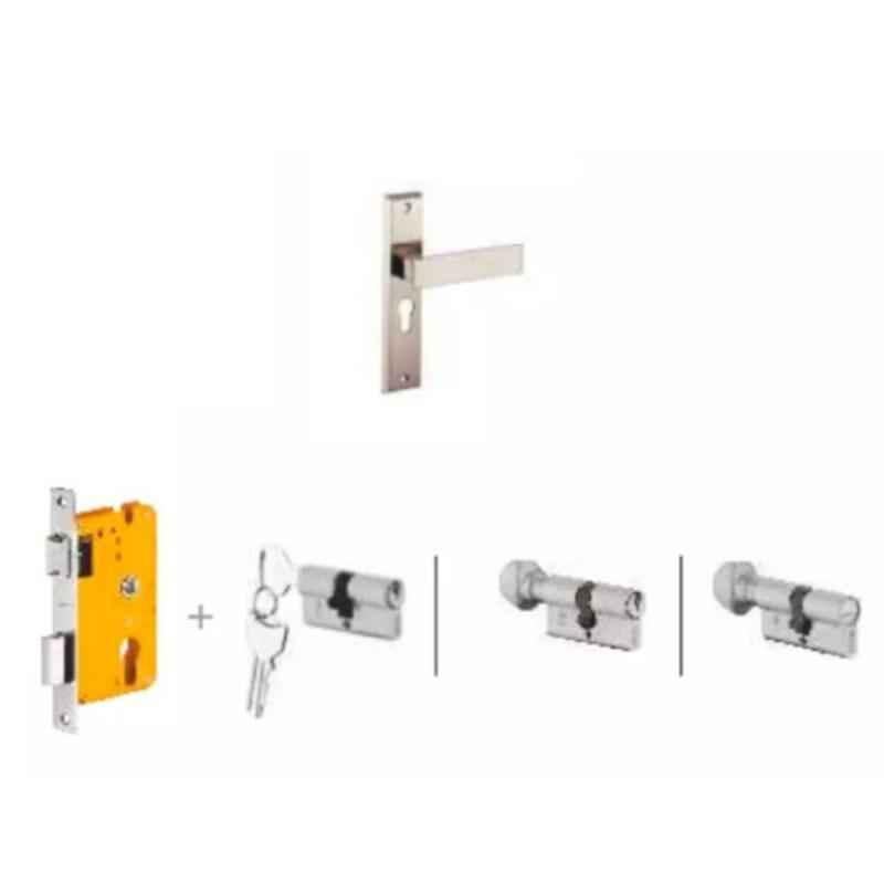 Dorset Elina HL ELN 8 inch Stainless Steel Lock Set with Both 70mm Side Key Cylinder (Pack of 2)