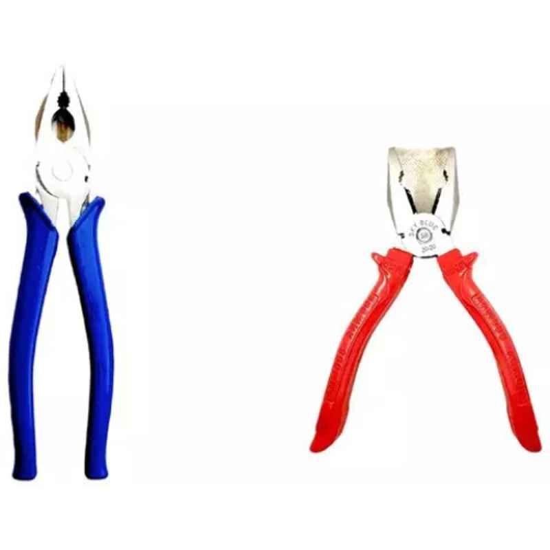Sky Blue 2 Pcs 7.8 inch Lineman Plier Combo, SBE_PLIER_COMBO_MOD_00232
