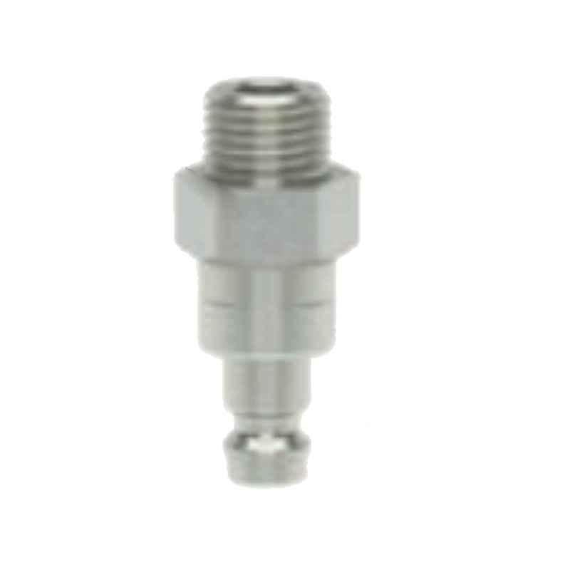 Ludecke ESMN141NAAB 14x1.5 Double Shut Off Mini Quick Plated Male Thread with Plug Connect Coupling
