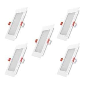 Fybros Faro 18W Polycarbonate Natural White Square LED Panel Light, FLS5088E (Pack of 5)