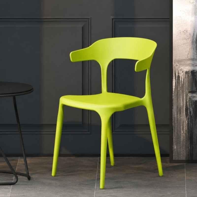 CELLBELL CurveX Plastic Green Armrest Chair