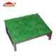 Sanushaa Metal Dark Brown Office Foot Rest with Artificial Grass, S-142
