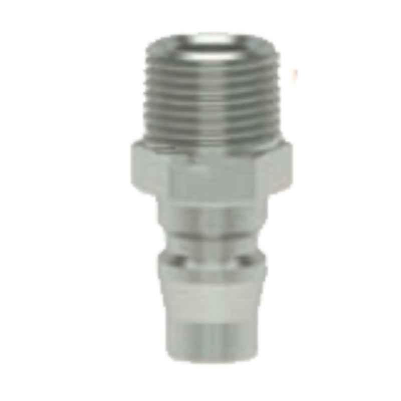 Ludecke ESK12NAS R 1/2 Single Shut-off Male Thread Quick Connect Coupling with Plug