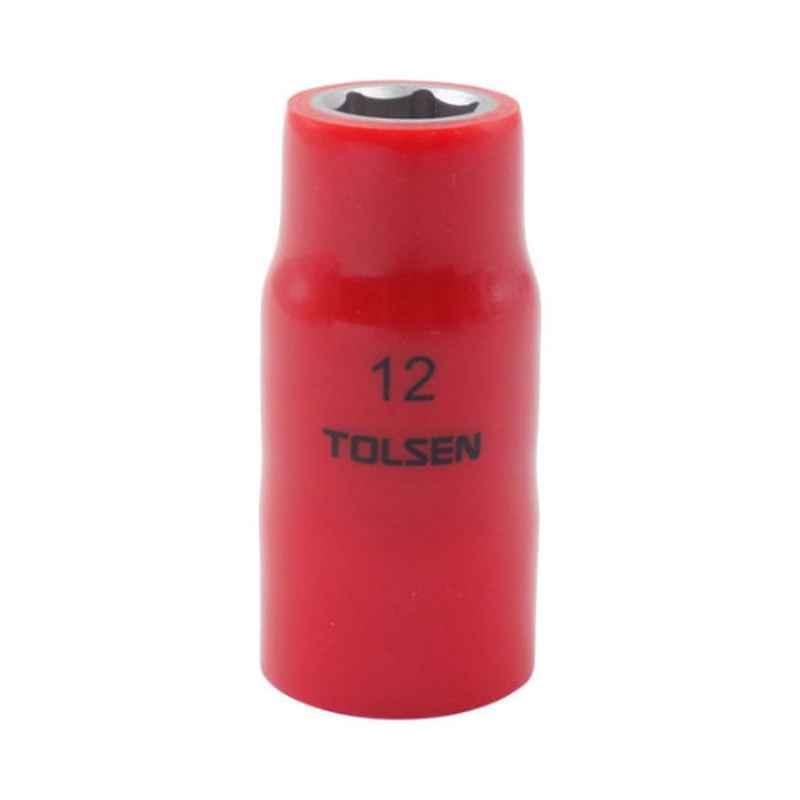 Tolsen 41312 12mm Red Insulated Socket