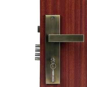 Handle Waala LB1007 10 inch 60mm Stainless Steel Antique Brass Finish Cylindrical Plate Both Side Key Mortise Door Lock Set