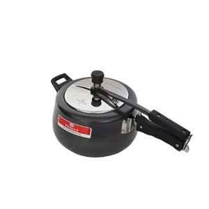 Pringle Natura 3 Litre Aluminium Silver Black Induction Bottom Pressure Cooker (Pack of 5)