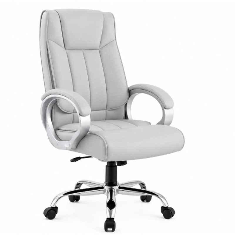 ZRF Leatherette Grey High Back Armrest Ergonomic Office Chair, KITO9025