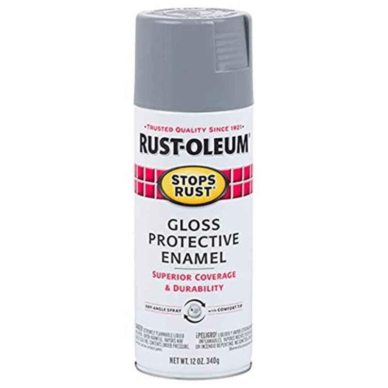 Rust-Oleum Stops Rust 12oz Smoke Gray 7786830 Semi Glossy Protective Enamel