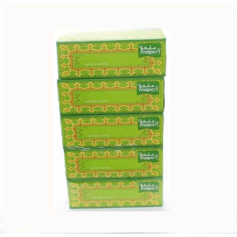 Mapco Facial Tissue, MT, 200 Sheets, 2 Ply, 5 Pcs/Pack