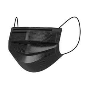 Kausta 3 Ply Non-Woven Black Face Mask with Nose Pin (Pack of 200)