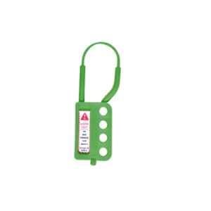 Lukko Safety 4 Holes PPCP Green Non Conductive Safety Lockout Hasp, Jaw Size: 32.5-63.5 mm, LS-H63