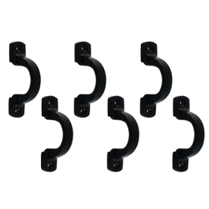 Mix & Match Victorian 3 inch Cast Iron Black Matte Finish Cabinet Pull Handle for Wardrobe, Cupboard & Window (Pack of 6)