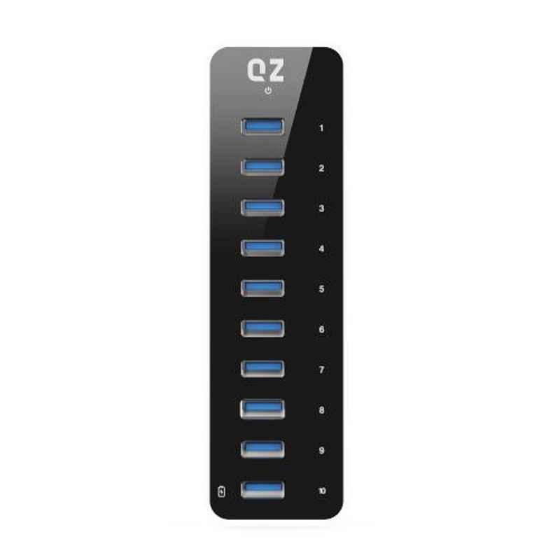 QZ USB 3.1 10-Port 60W Powered Hub, QZ-HB10