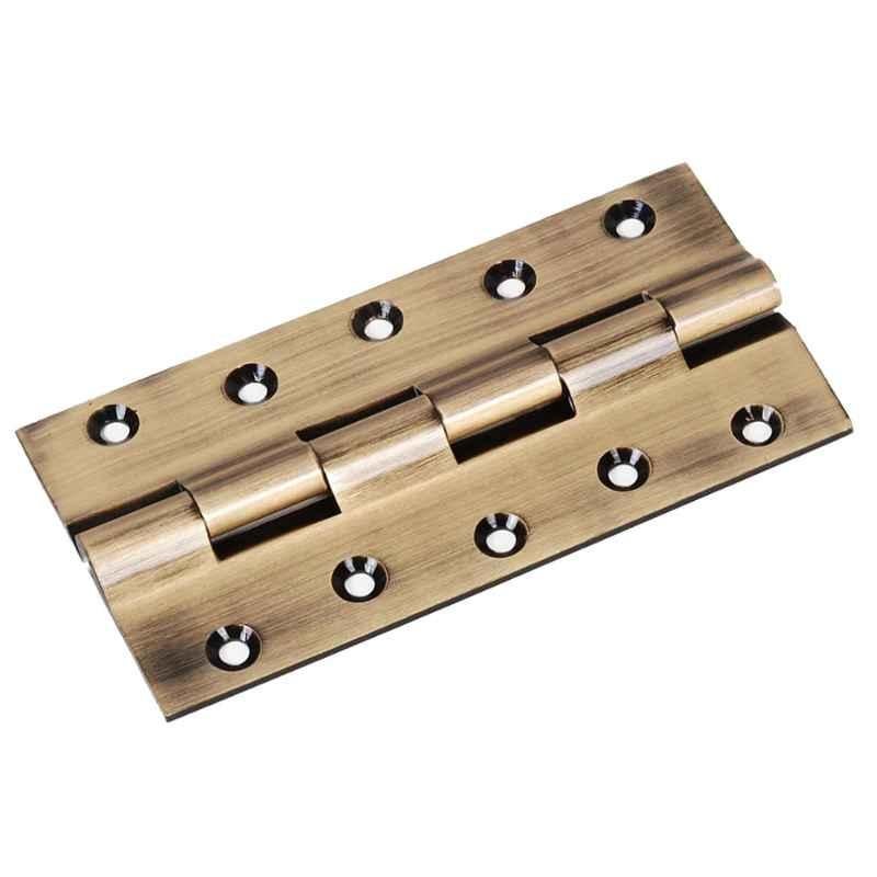 Smart Shophar 3x1x2 inch Brass Antique Railway Hinge, SHA10HG-RAIL-AN3X1X2-P1