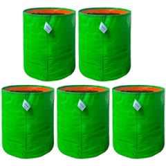 Singhal 12x15 inch 260 GSM HDPE UV Protected Plants Grow Bag for Terrace & Vegetable Gardening, GB-12x15-P5 (Pack of 5)