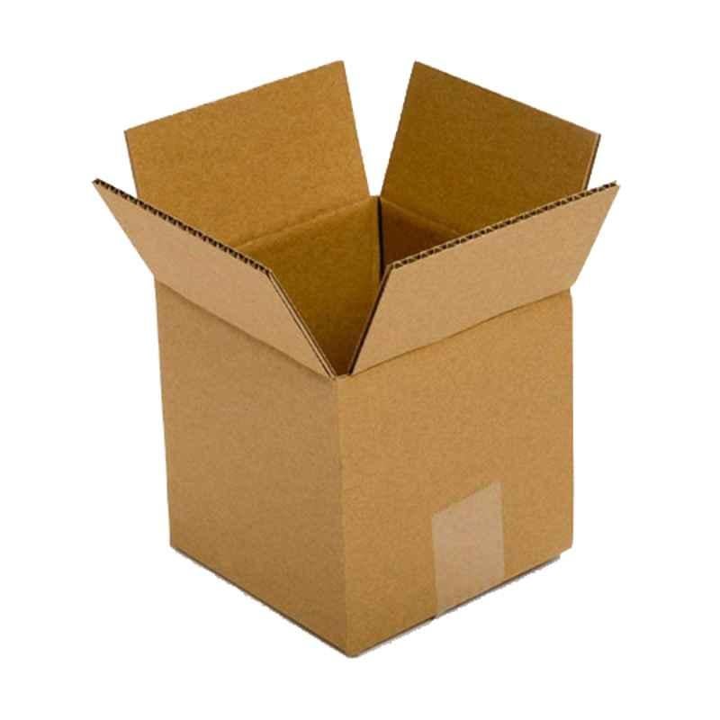 Tzoo 4X4X4 inch 3 Ply Cardboard Brown Square Corrugated Box (Pack of 100)