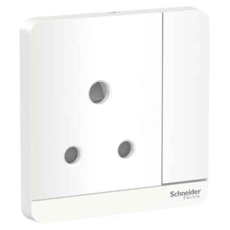 Schneider AvatarOn 15A 250V 3 Pole Polycarbonate White Switched Socket, E8315-15N-WE-G12