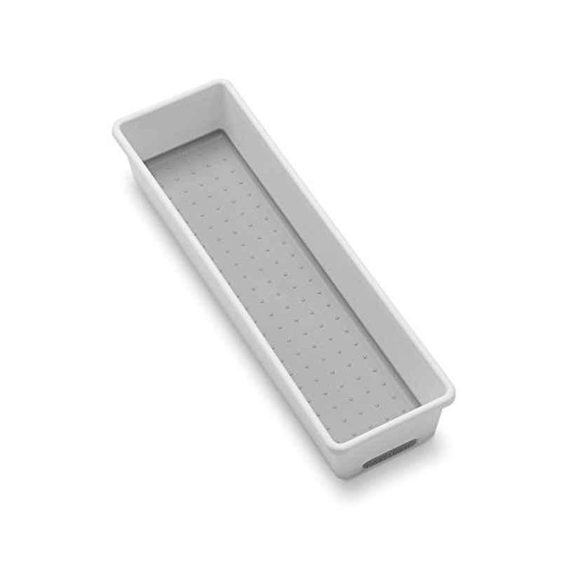 Madesmart Classic 12x3 inch Rubber White Drawer Bin