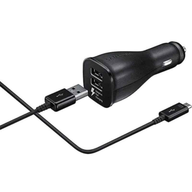 Samsung 2A 12-24V Black Dual Micro USB Fast Car Charger, EP-LN920BBEGAE
